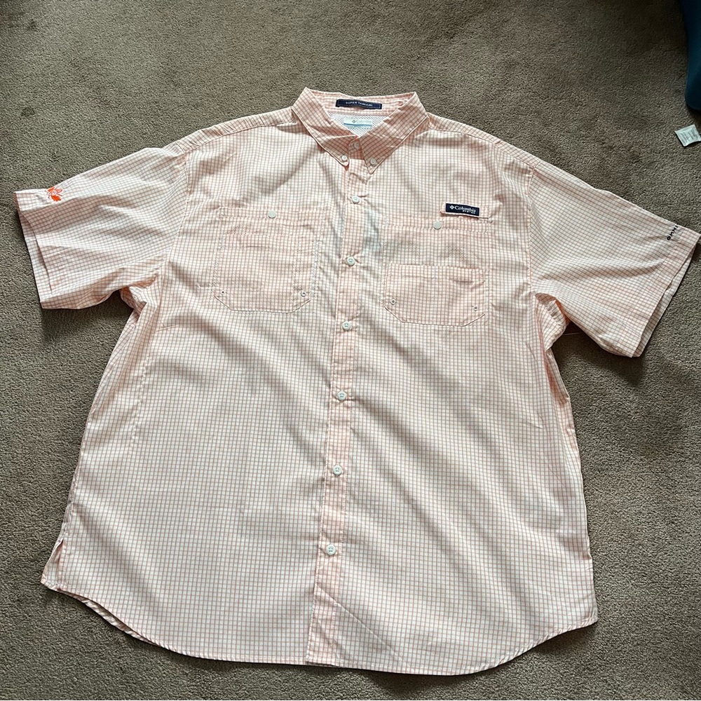 NWT Columbia Sportswear Co Super Tamiami Cochecho Country Club Logo Button Down